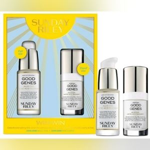 SUNDAY RILEY WIN WIN GOOD GENES Lactic Acid Skincare Duo 2ct 🎄🎅🎁 NIB $128